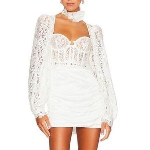 White For Love & Lemons Lacey Dress - great for bridal events or graduation!